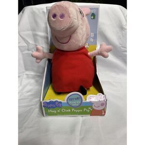 Peppa Pig Talking Electronic 12" Plush Stuffed Animal Toy Doll Hug N Oink! Talks